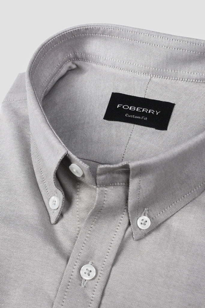 Cloud Grey Oxford Shirt Foberry