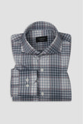 Salt Blue and White Check Shirt - Foberry USA