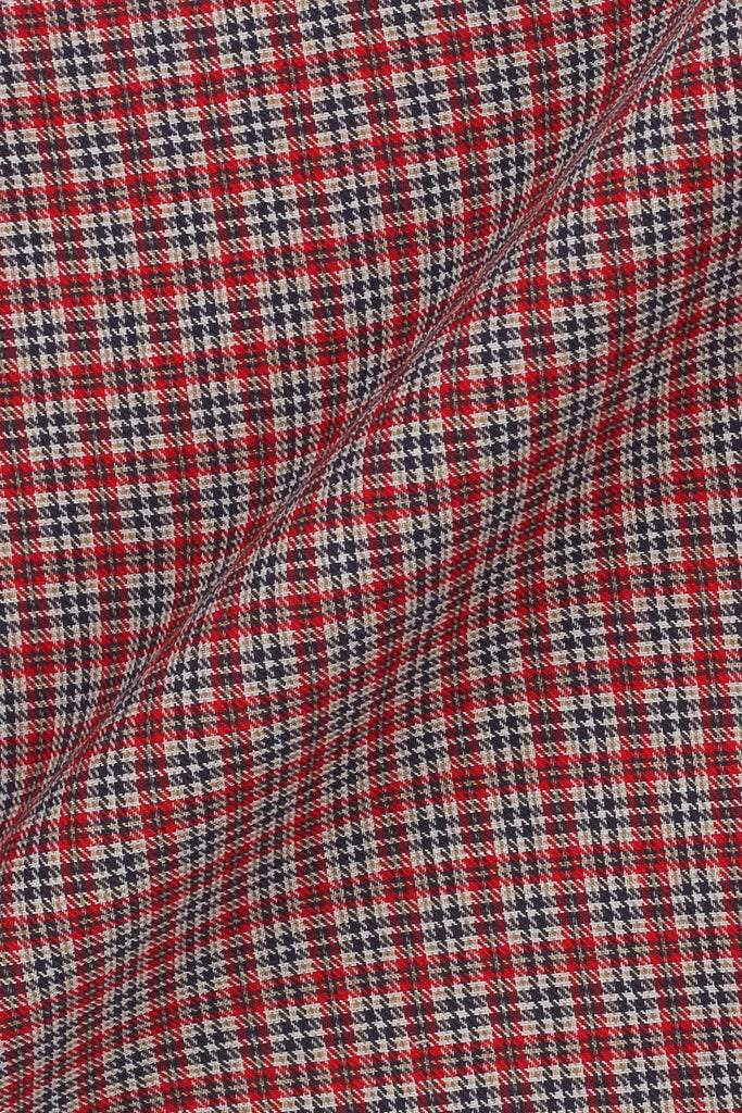 Maroon Black Houndstooth