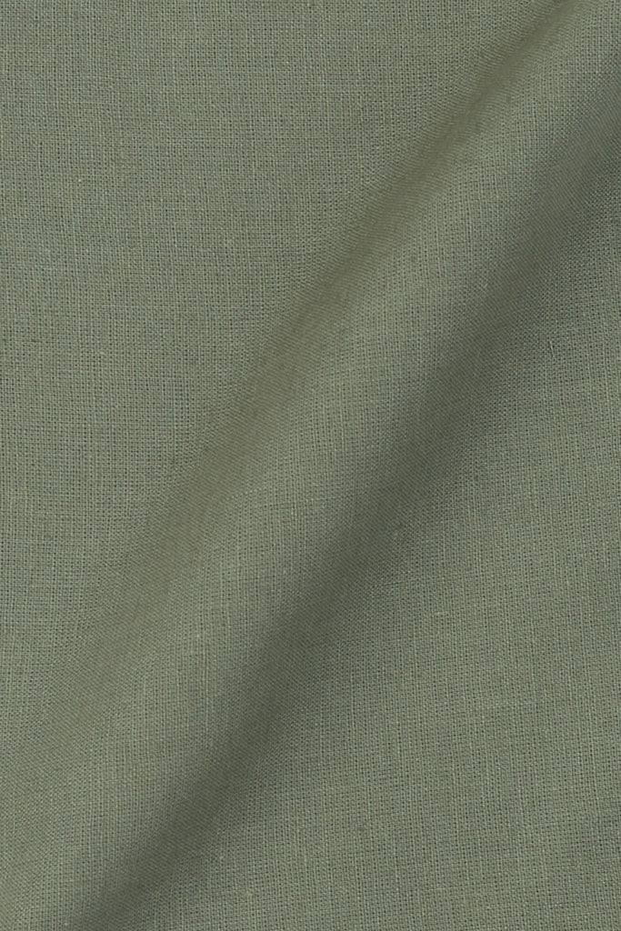 Soft Crocodile Green Irish Linen Shirt