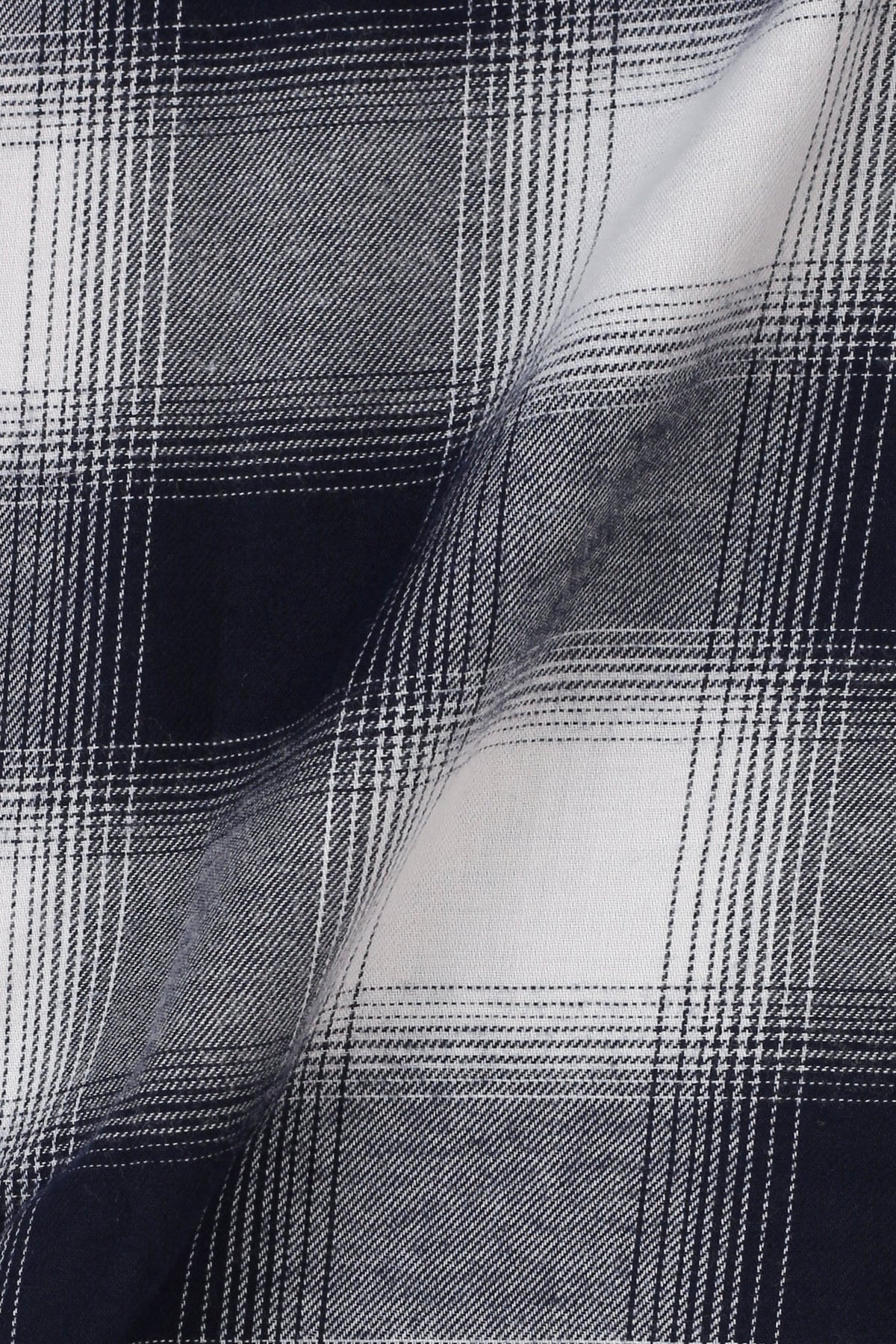 Blue and White Madras Winter Flannel Shirt