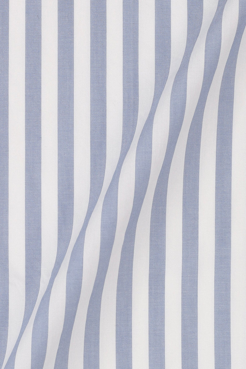 Sapphire Blue Bold Stripes Shirt
