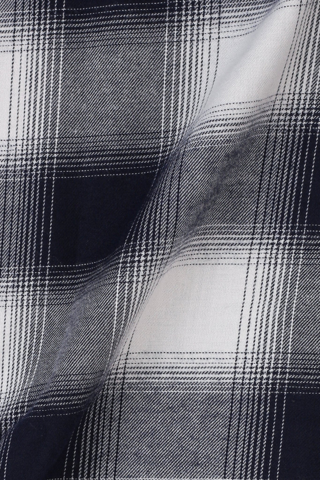 Blue and White Madras Winter Flannel