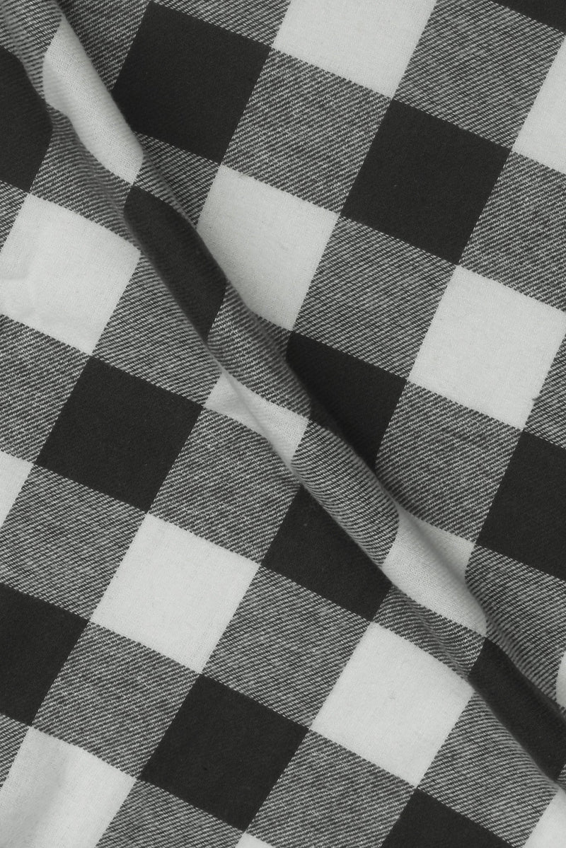 Slate Grey Bold Gingham Flannel - Foberry USA