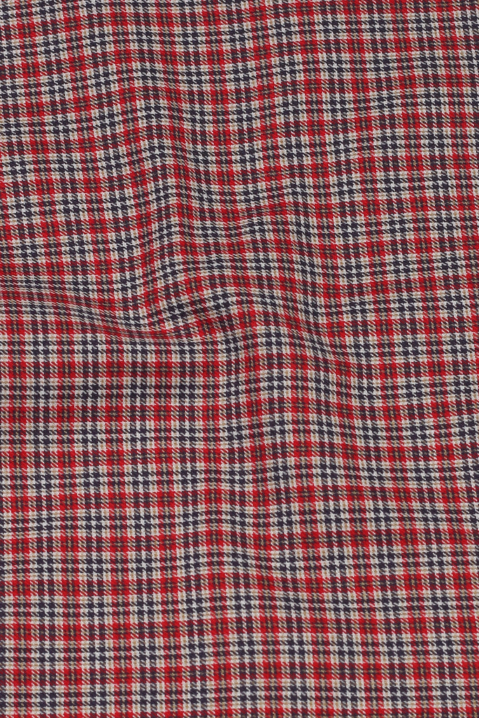 Maroon Black Houndstooth