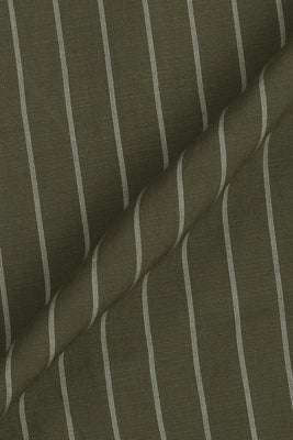 Olive Green White Striped