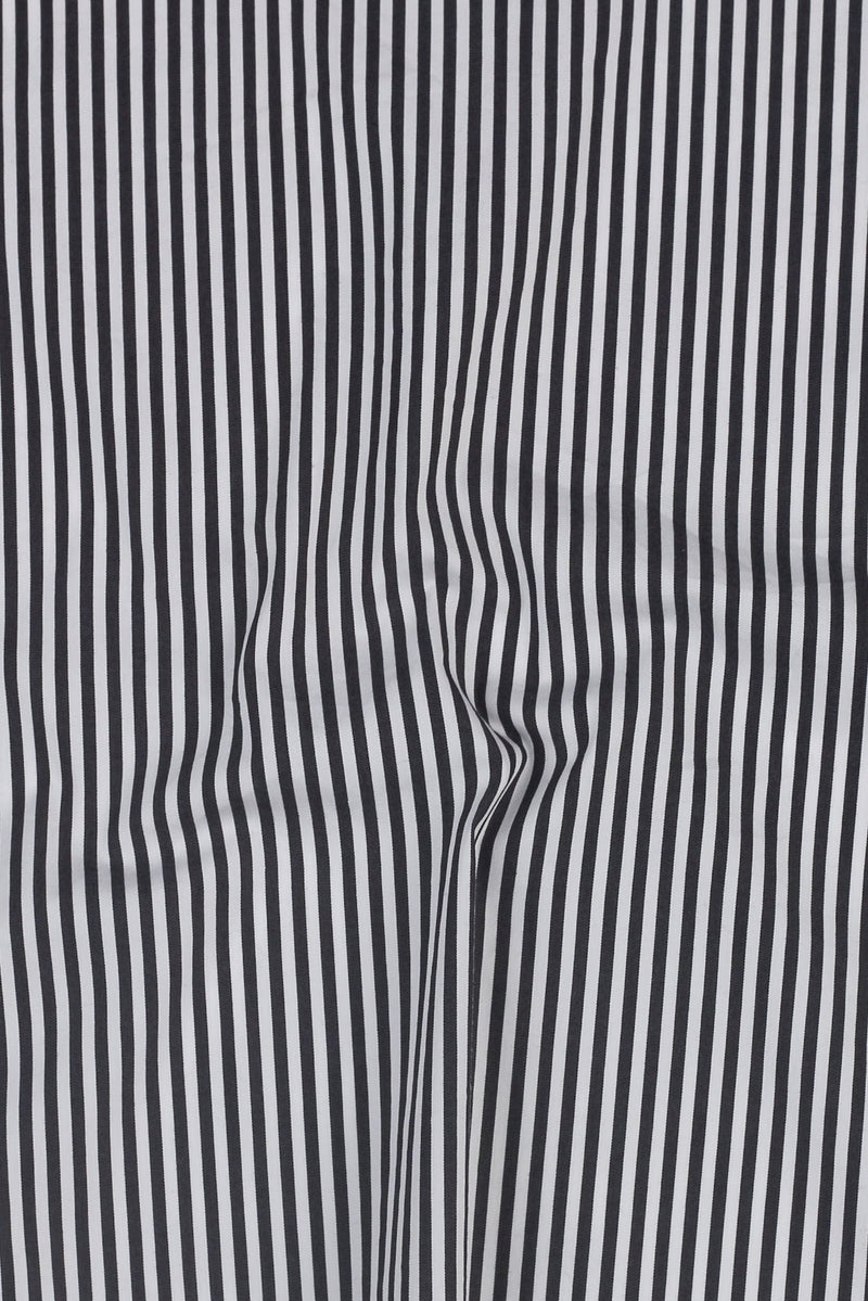 Charcoal Grey Bankers Stripes