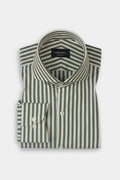 Olive Green Bengal Striped Shirt