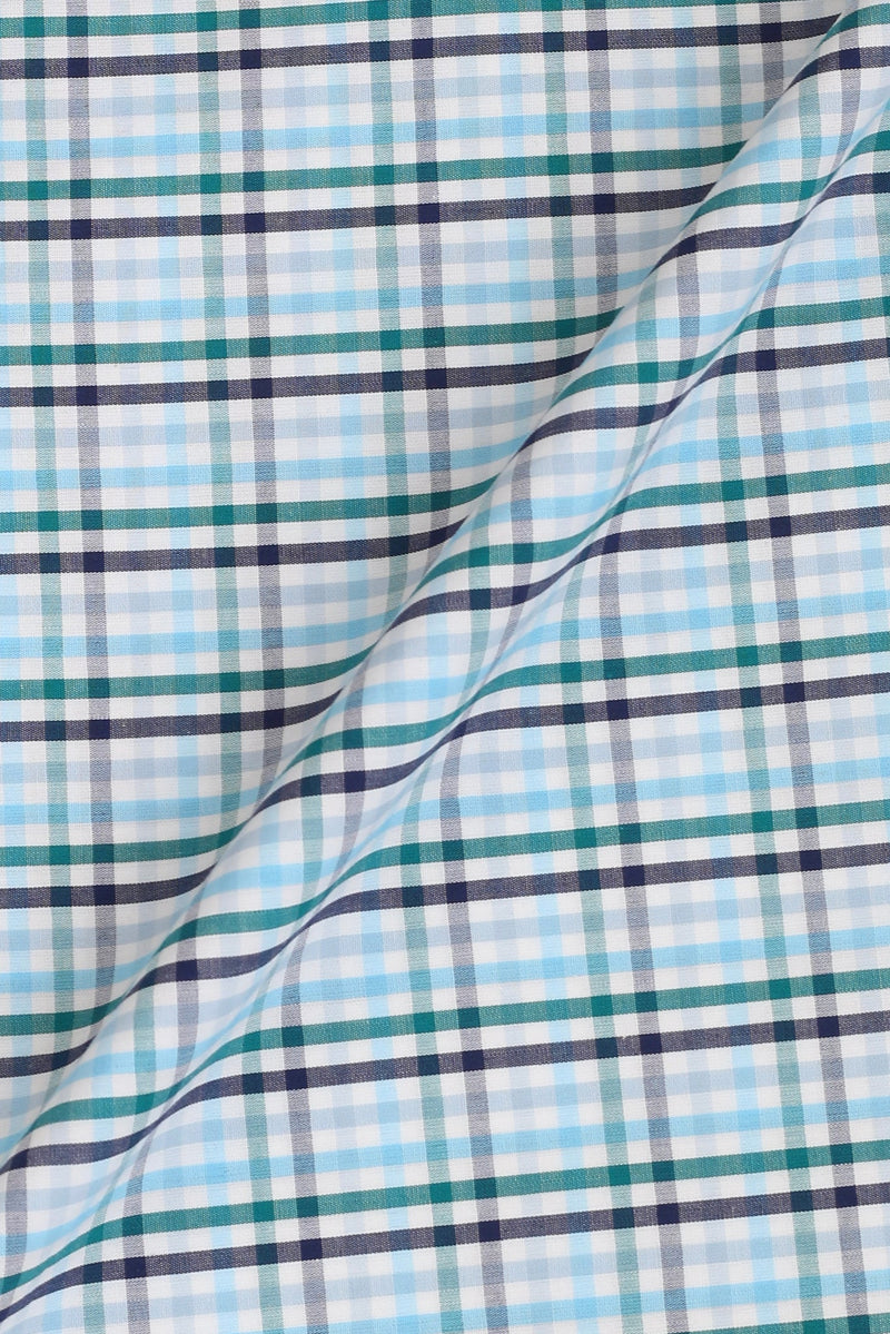 Soft Blue Green Gingham Shirt