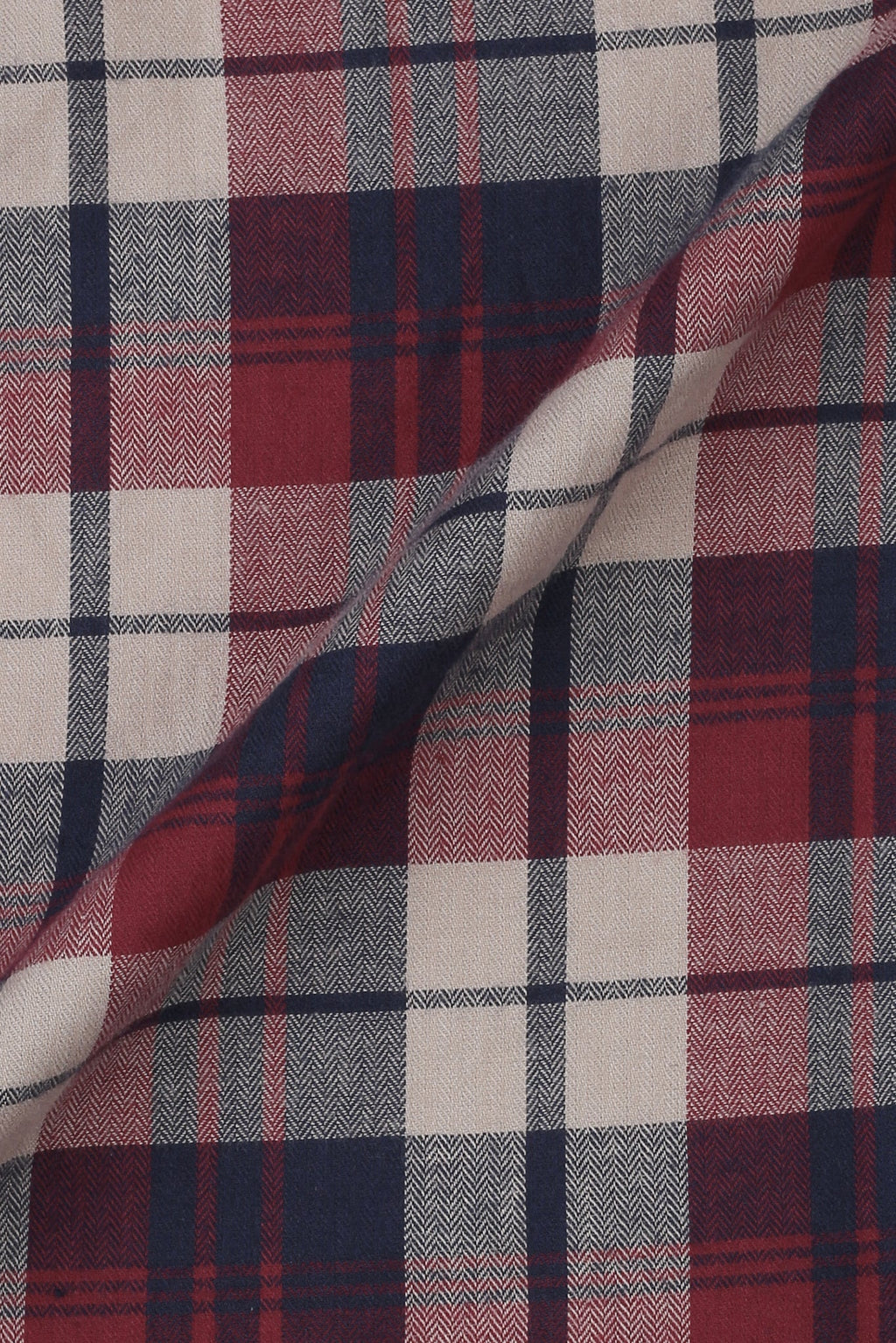 Beige Blue Tartan Winter Flannel