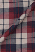Beige Blue Tartan Winter Flannel