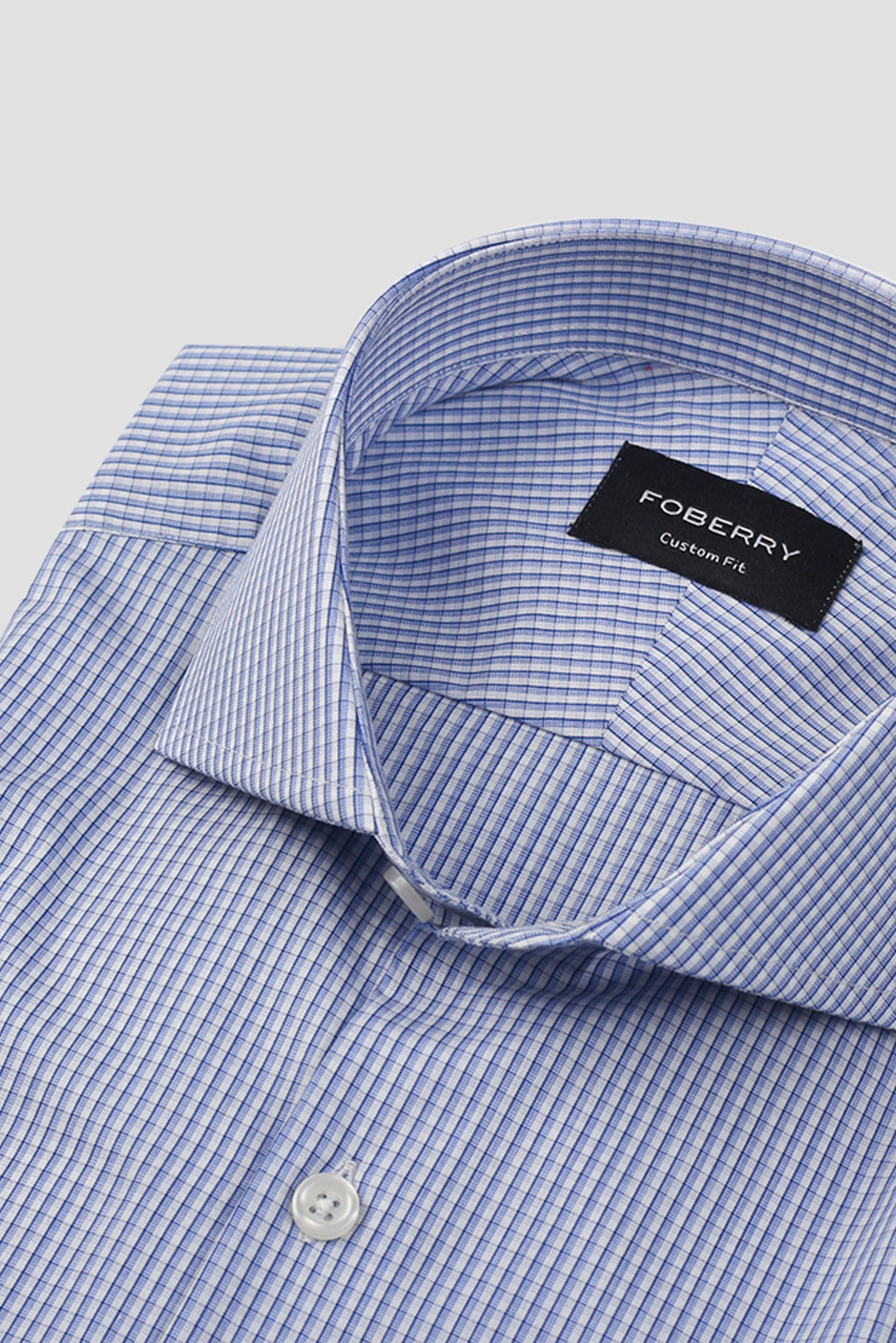 Azure Blue Plaid Shirt