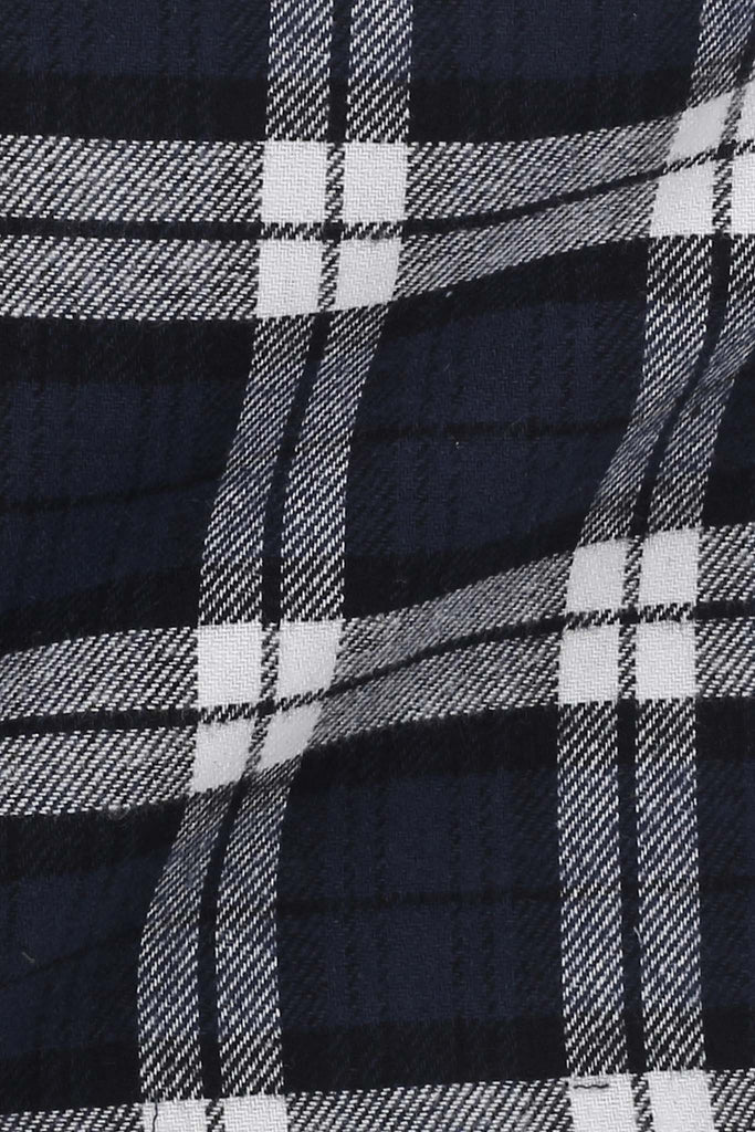 Blue & White Tartan Winter Flannel Shirt