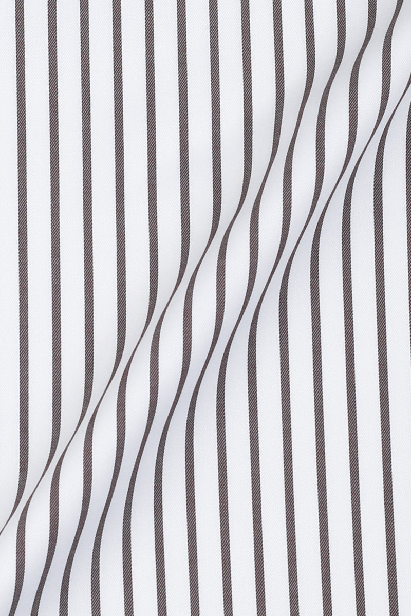 Brown Twill Striped Shirt