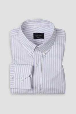 Lilac Oxford Striped Shirt