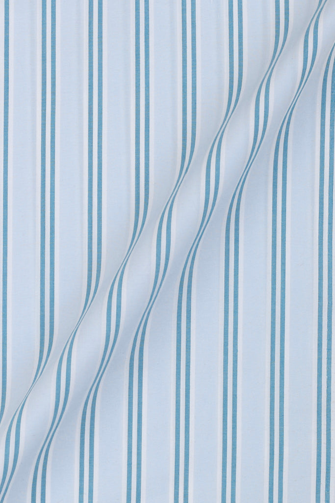 Soft Teal Green Dual Striped Shirt