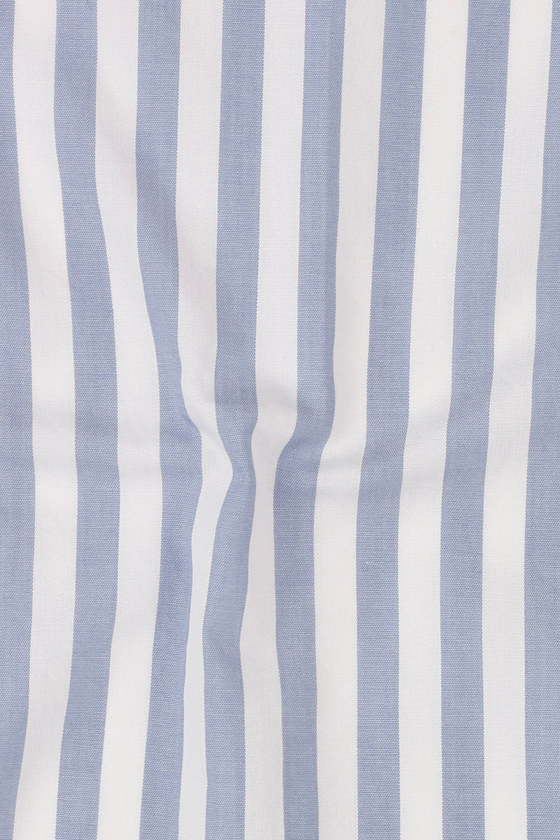 Sapphire Blue Bold Stripes Shirt