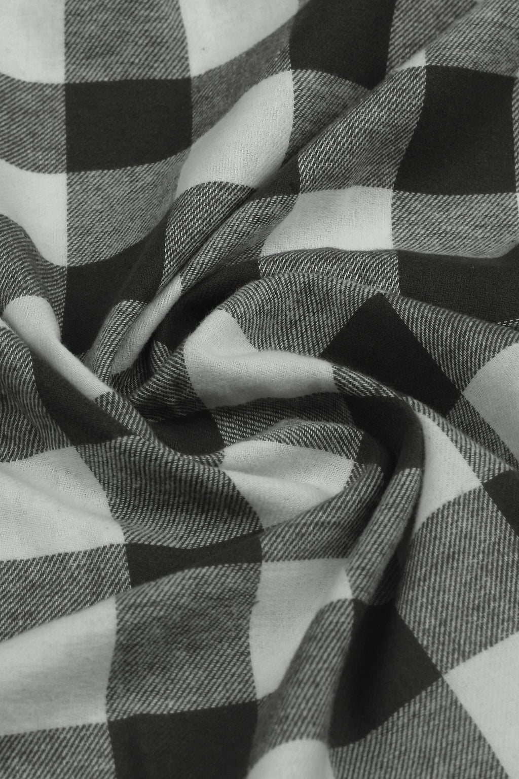 Slate Grey Bold Gingham Flannel - Foberry USA