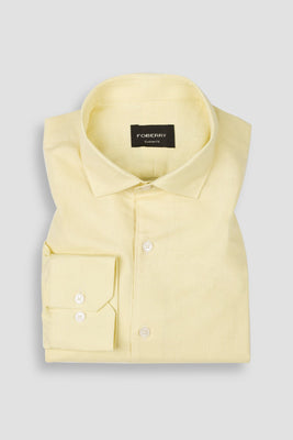 Pastel Yellow Cotton Linen Shirt