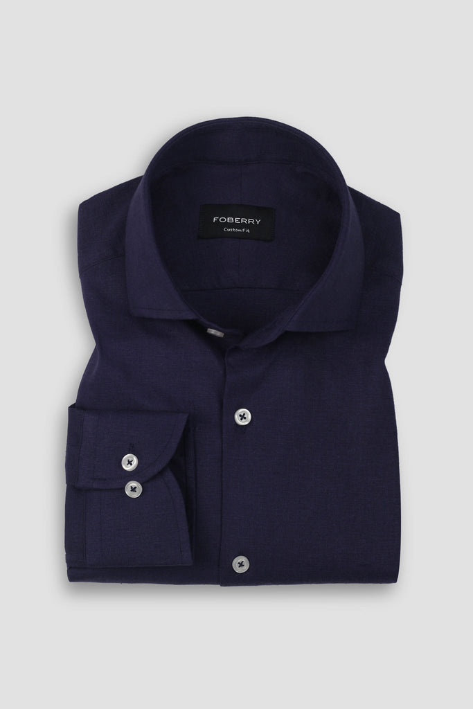 Purple Indigo Irish Linen Shirt