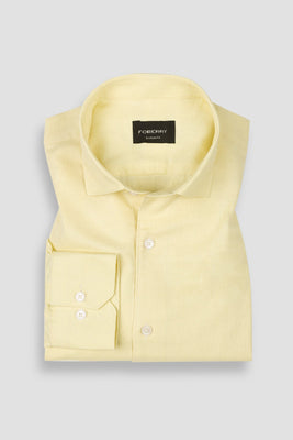 Pastel Yellow Cotton Linen Shirt