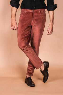 Mountain Brown Five Pocket Corduroy Trouser - Foberry USA