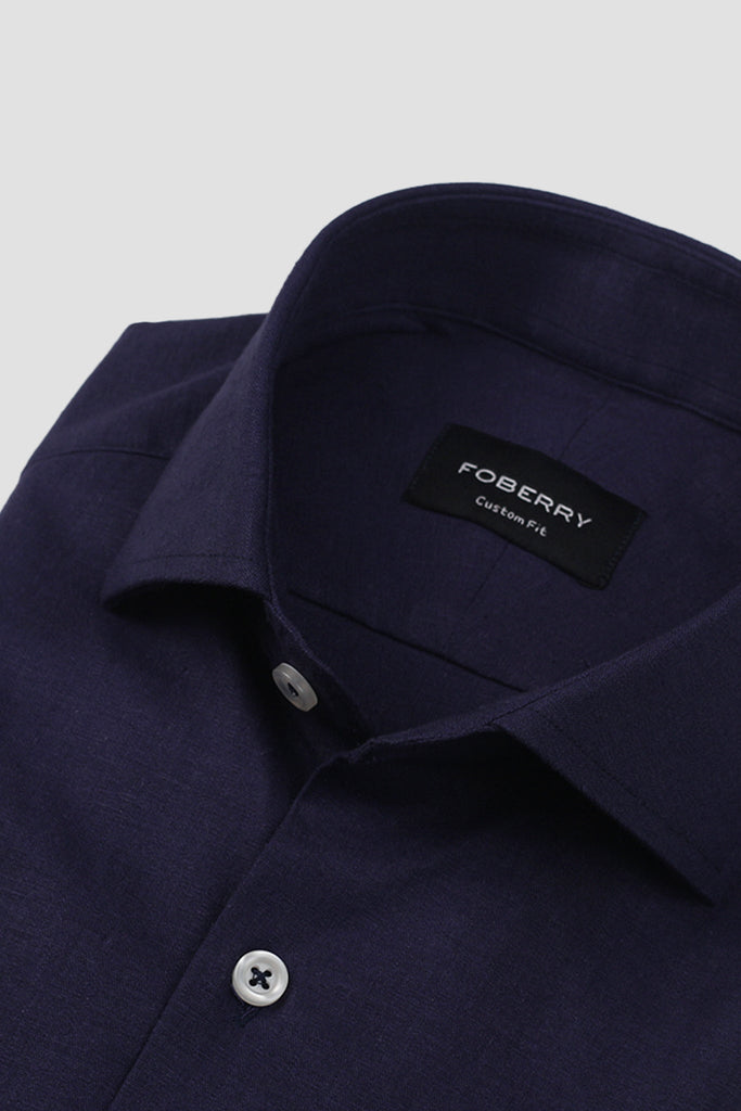 Purple Indigo Irish Linen Shirt