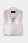 Soft Lilac Twill Pin Collar Shirt