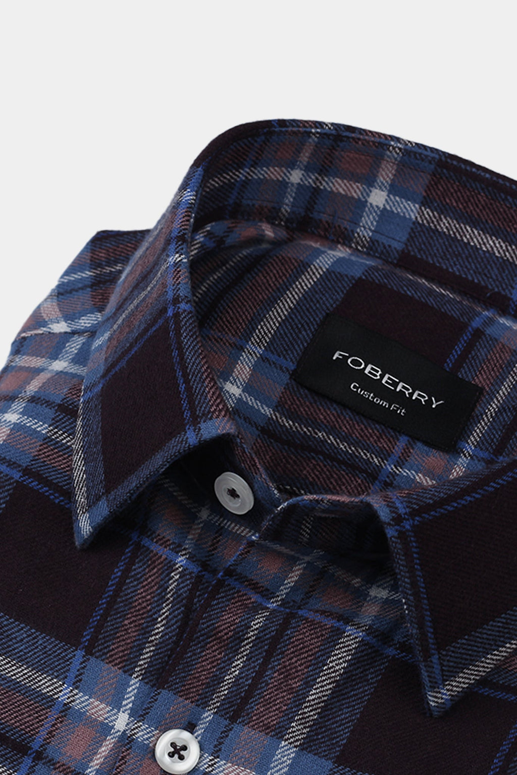 Brown & Blue Tartan Winter Flannel Shirt