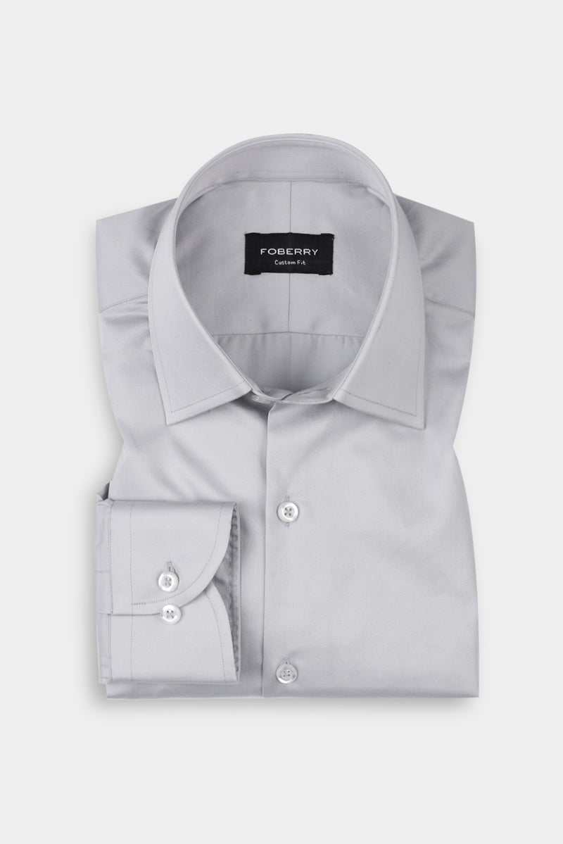 Platinum Grey Egyptian Poplin Shirt