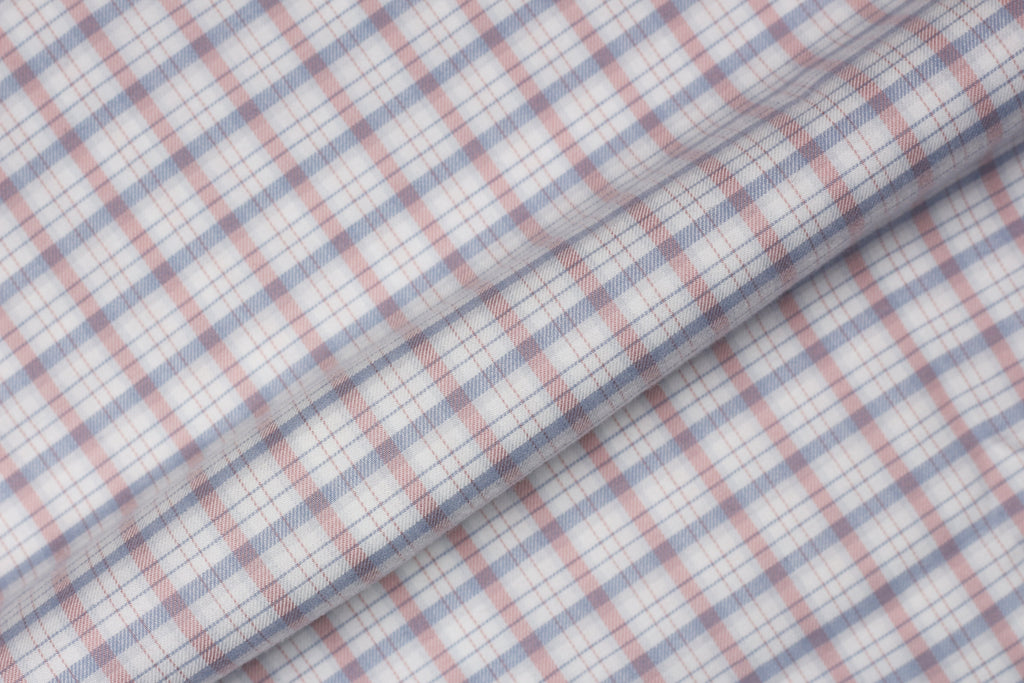 Fuschia White Tartan Flannel