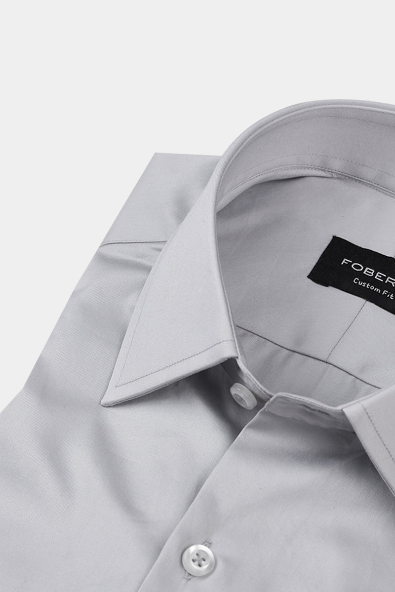 Platinum Grey Egyptian Poplin Shirt