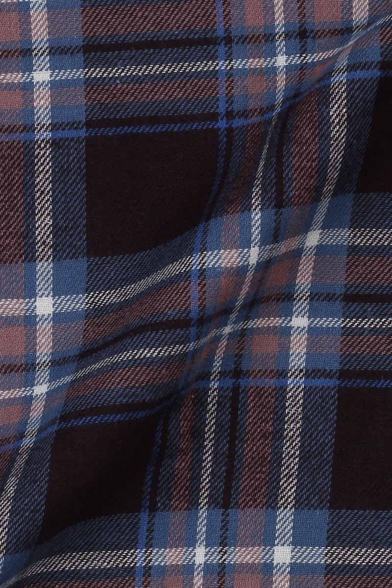 Brown & Blue Tartan Winter Flannel