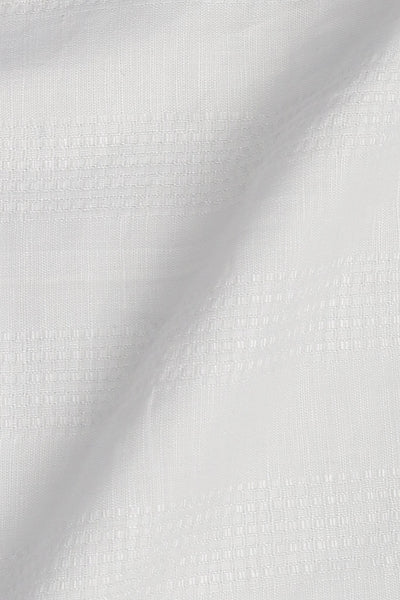 White Structured Linen