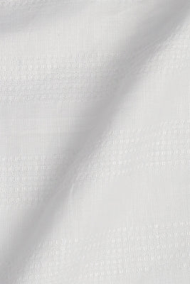 White Structured Linen