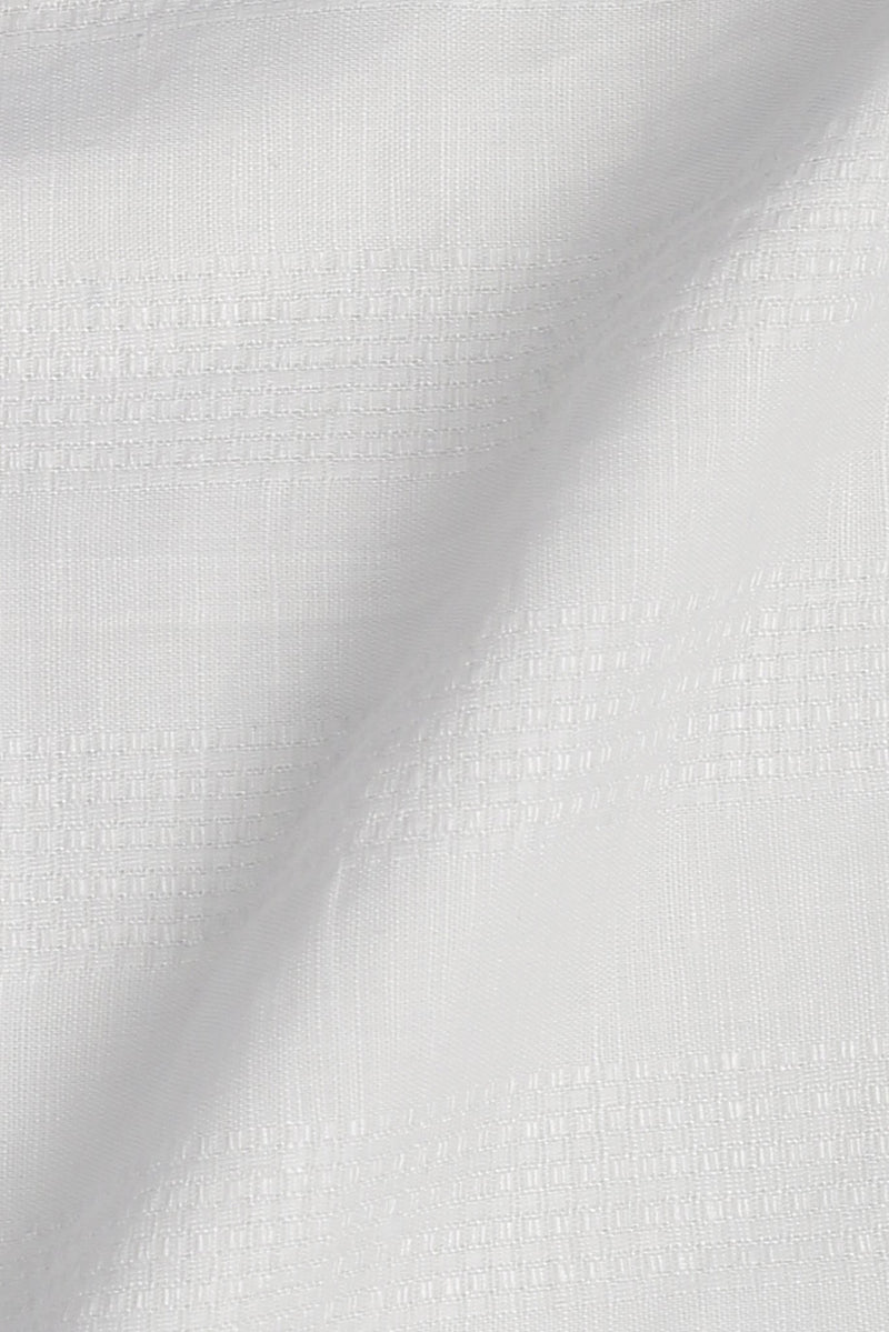 White Structured Linen