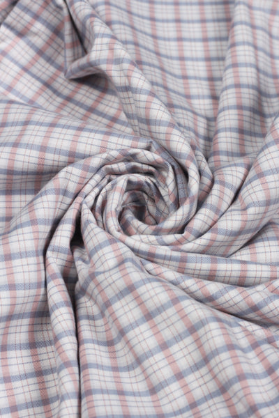 Fuschia White Tartan Flannel