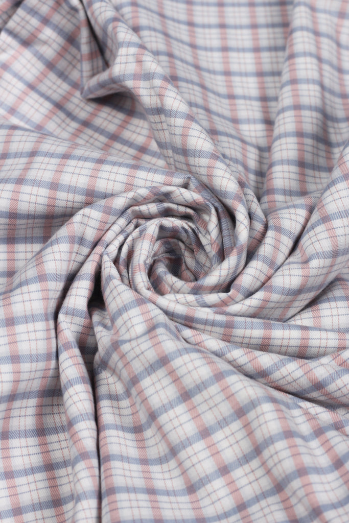 Fuschia White Tartan Flannel