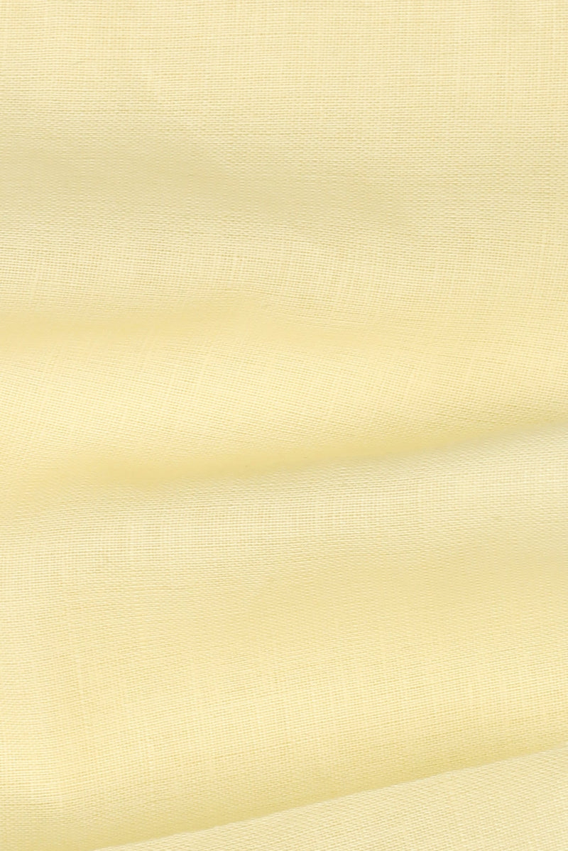 Pastel Yellow Cotton Linen Shirt