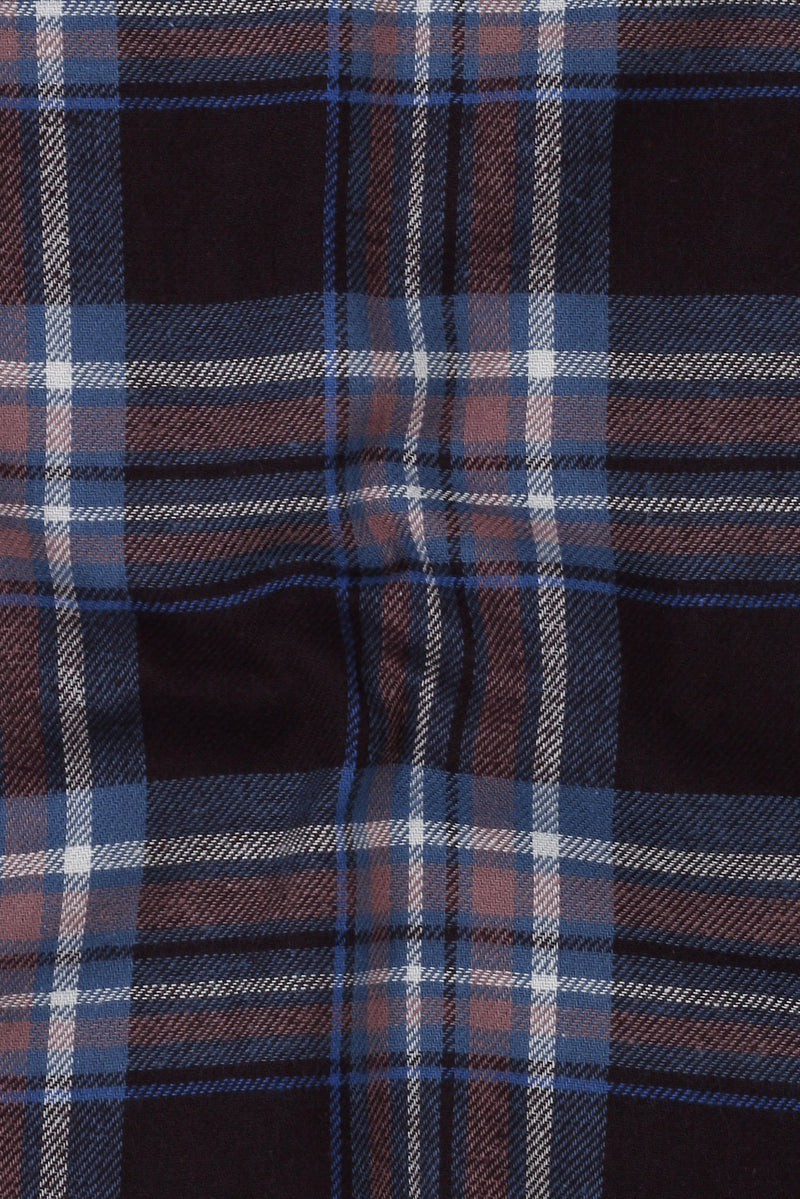 Brown & Blue Tartan Winter Flannel