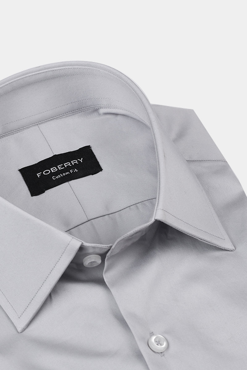 Platinum Grey Egyptian Poplin Shirt