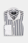 Bold Midnight Blue Striped Shirt