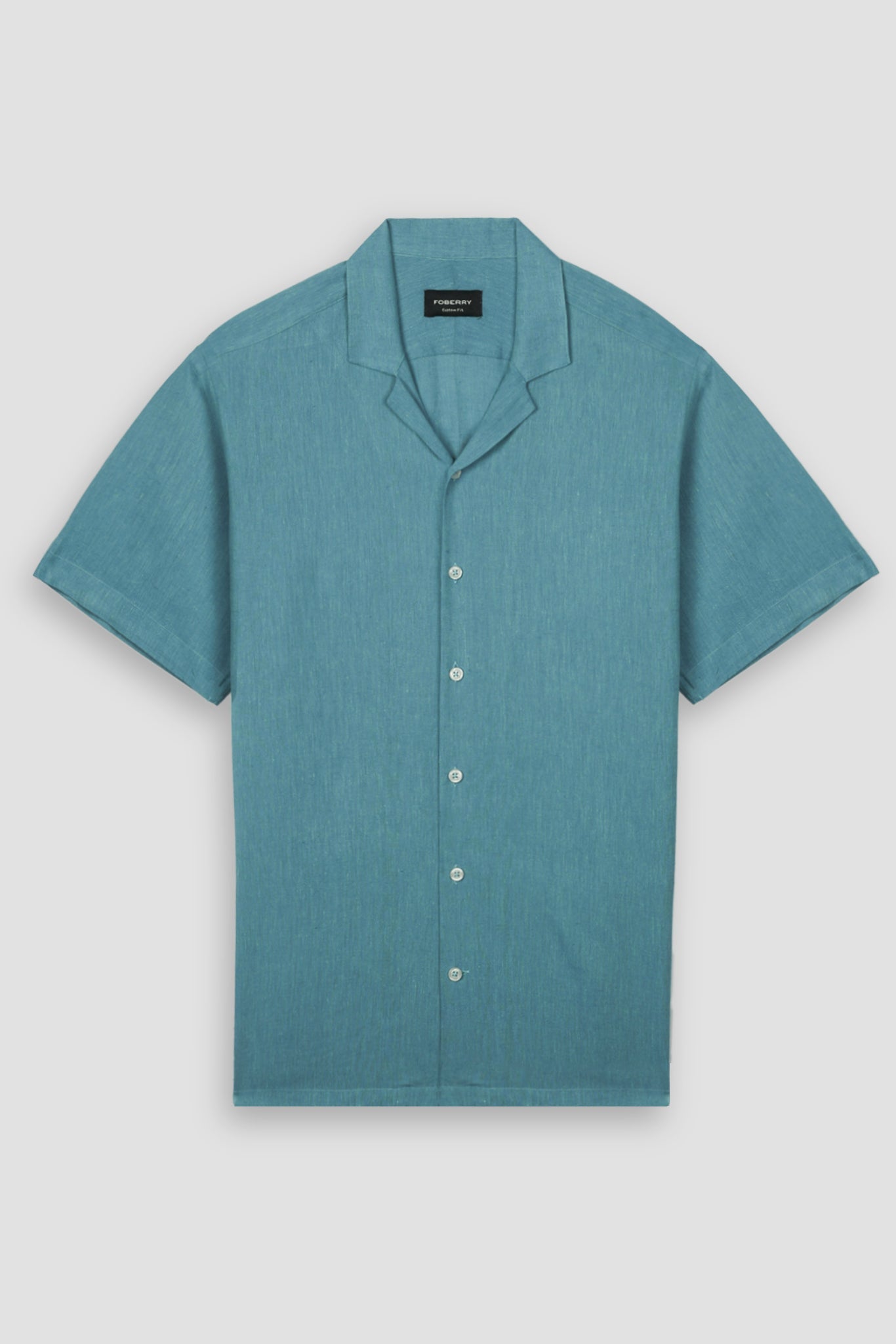 Cerulean Blue Irish linen - Safari Shirt