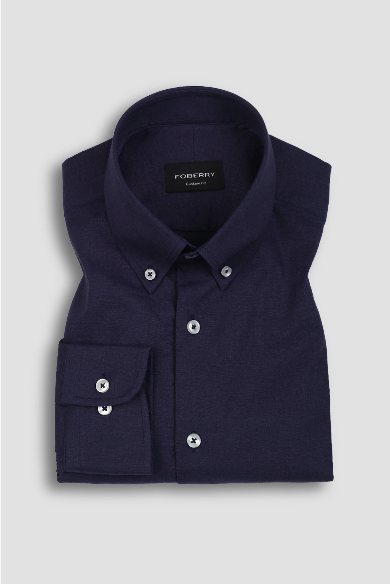 Indigo Blue Linen Shirt