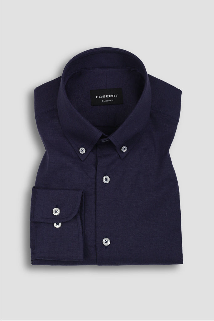 Indigo Blue Linen Shirt
