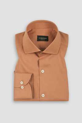 Woody Brown Italian Linen Shirt
