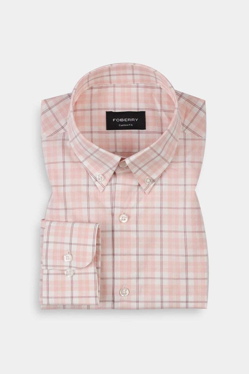 Peach Pink Madras Shirt