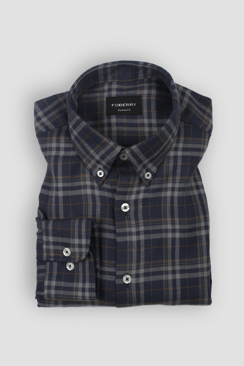 Aegon Mustard Tartan Winter Flannel Shirt
