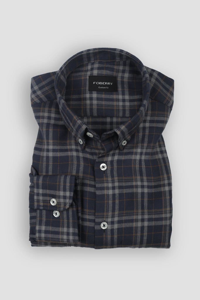 Aegon Mustard Tartan Winter Flannel Shirt