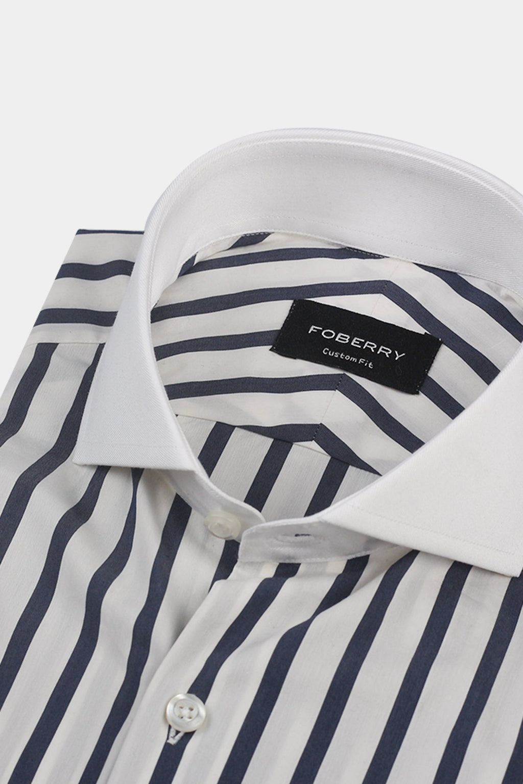 Bold Midnight Blue Striped Shirt